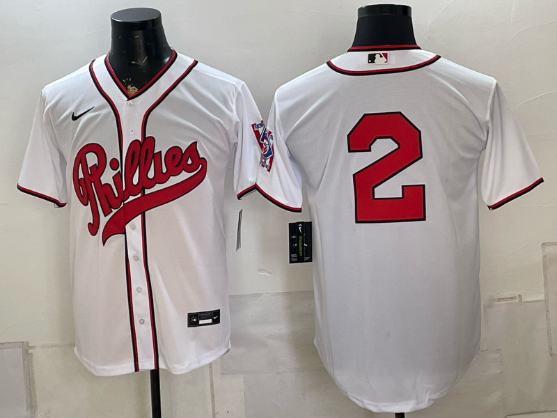 Men 2026 Philadelphia Phillies #2 white Game Nike MLB Jersey 082300->philadelphia phillies->MLB Jersey